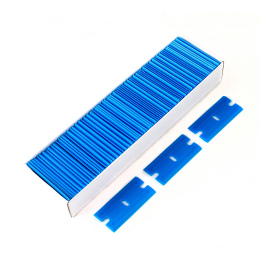 Пластиковые плоские синего цвета 100шт коробка Размер: 39 см x 18 см